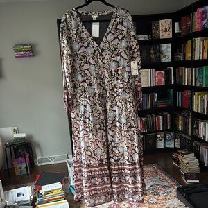 Billabong Black and Purple Floral Dress